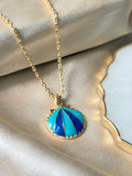 Blue Sea Shell Necklace Set