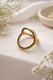Three Tone Spark Ring