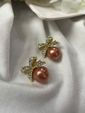 Pearl Bow Promise Earrings