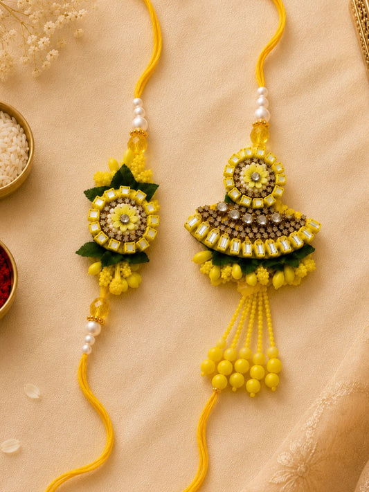 Peetambara Jyoti Bhaiya Bhabhi Rakhi Set