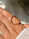 Three Tone Spark Ring