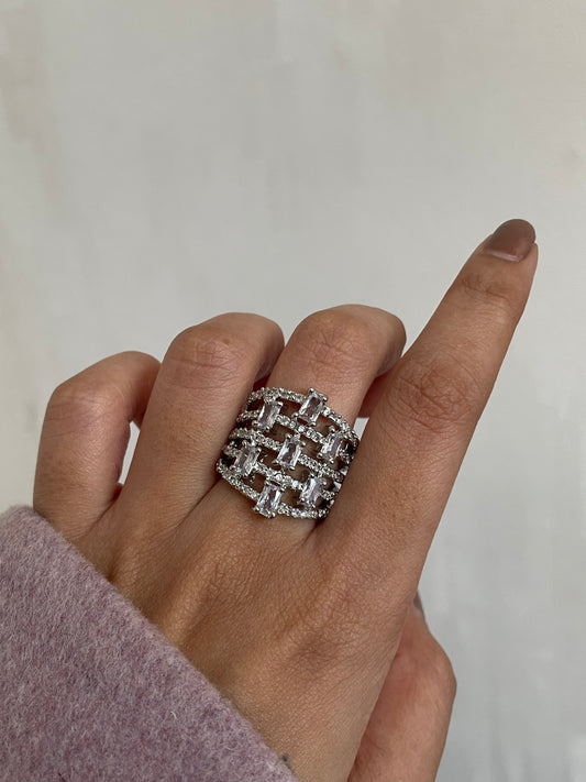 Diamond Cascade Sparkle AD Ring