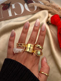 Minted Golden Ring Stack
