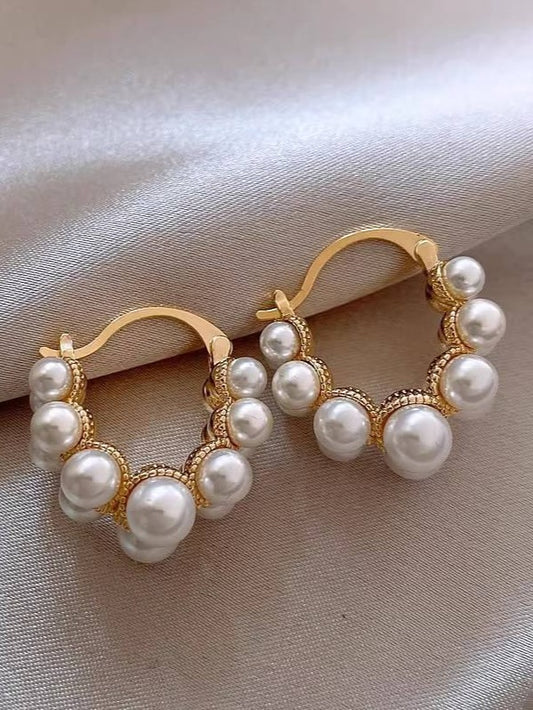 Pearl Aura Hoops