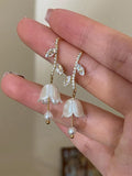 Crystal Tulip Drop Earrings