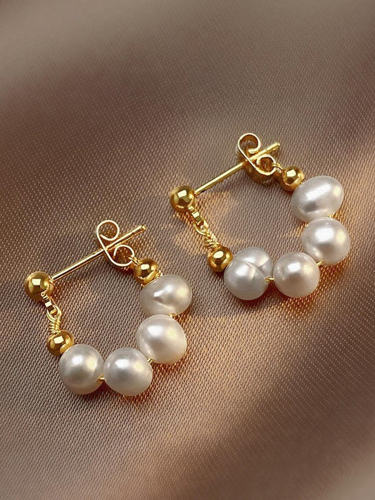 Pearl Chain Earrings
