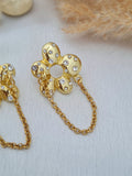 Golden Petal Chain Studs