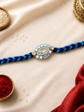 Set of 3 Crystal Charm Mirror Rakhi Combo