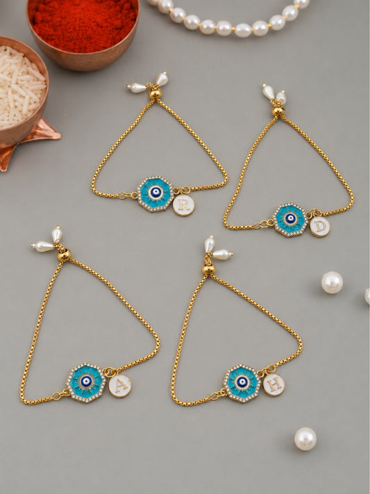 Name Initial Rakhi Bracelet