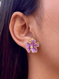 Lavender Petal Earrings