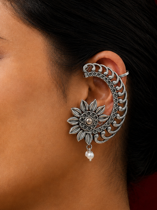 Ardhachandra Oxidised Earcuff