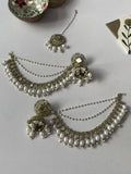 Swarnika Pearl Earrings Mangtika Set