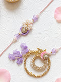 Lavender Bloom Bhaiya Bhabhi Rakhi Combo