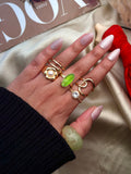 Soft Aura Ocean Ring Stack