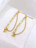 Gold Lock Chain Earrings