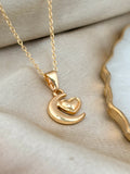 Golden Moon Heart Chain