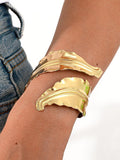 Wavy Leaf Cuff Bracelet