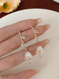 Crystal Tulip Drop Earrings