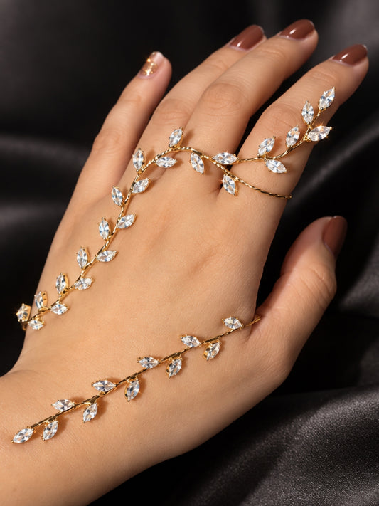 Crystal Vine Palm Cuff