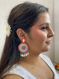 Utsav Mirror Beaded Earrings