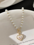 Pearl Heart Drop Chain