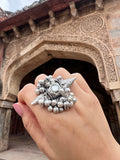 Aaradhya Oxidised Ghungroo Ring