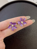 Lavender Petal Earrings