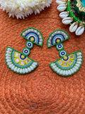 Saanjh Mirror Beaded Earrings