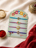 Set Of 4 Blossom Charm Rakhi Combo
