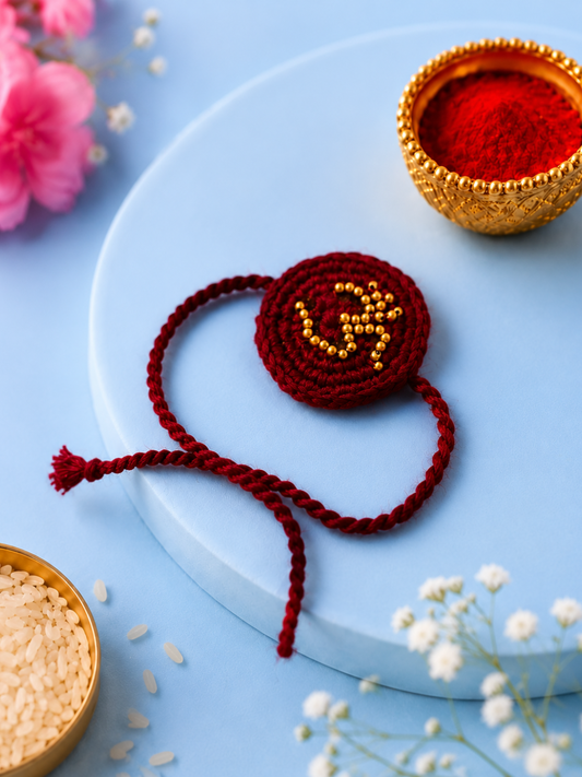 Om Blessing Crochet Rakhi