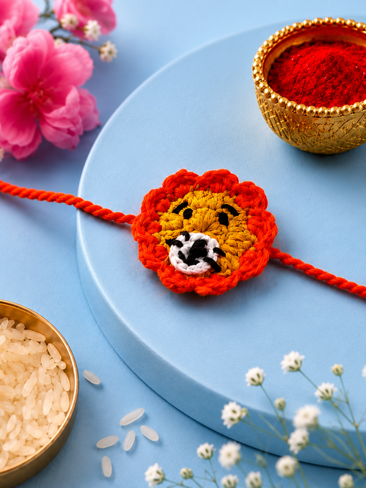 Little Lion Crochet Rakhi