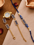 Nazar Luxe Watch Bhaiya Bhabhi Rakhi Combo