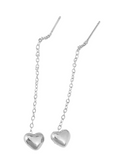 Mini Heart Threader Earrings