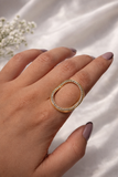 Three Tone Spark Ring