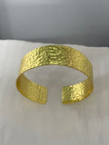 Beaten Brass Cuff Bracelet