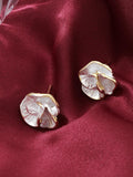 Silky Pearl Stud Earrings