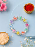 Colourful Daisy Charm Bracelet Rakhi