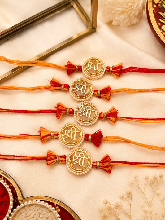 Set of 5 Divine Shree Rakhi Combo