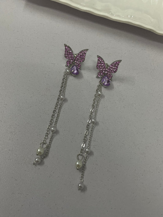 Pink Fly Earrings