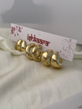Golden Glam Hoops Combo