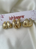Golden Glam Hoops Combo