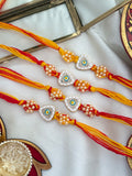 Set of 4 Trikona Nazar Rakhi Combo
