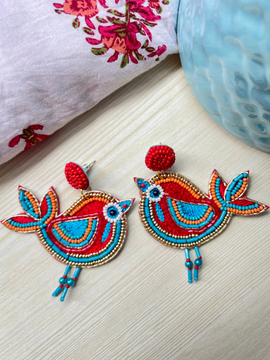Chidiya Beaded Earrings