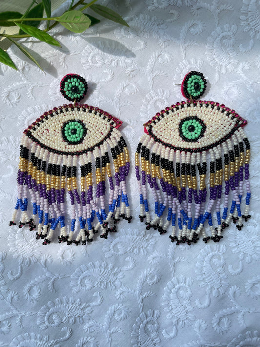 Jhilmil Tassel Beaded Earrings