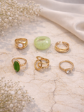 Soft Aura Ocean Ring Stack