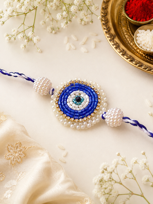 Pearl Evil Eye Rakhi