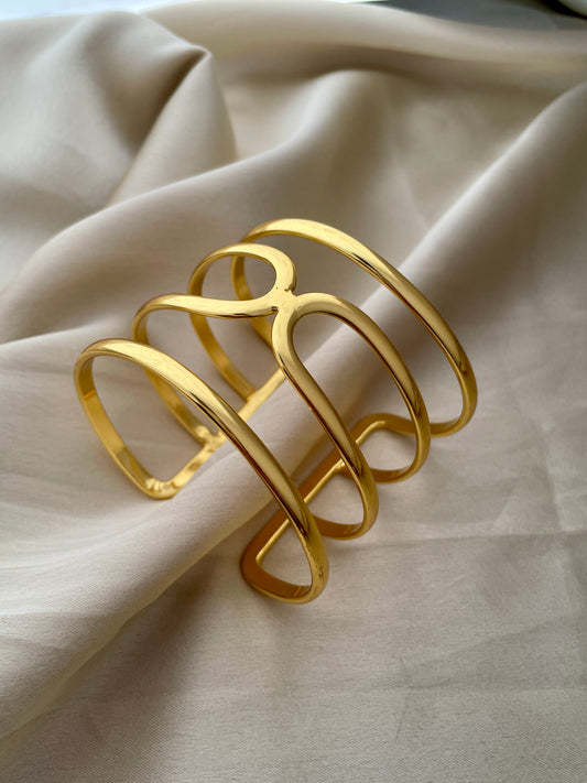 Gold Couture Cuff Bracelet