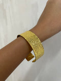 Beaten Brass Cuff Bracelet
