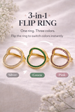Three Tone Spark Ring