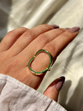 Three Tone Spark Ring